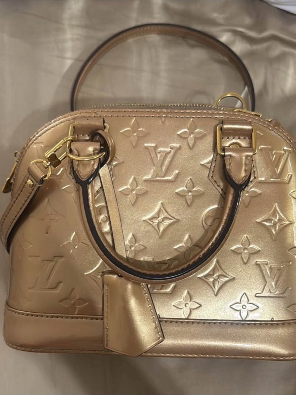 Louis Vuitton Metallic Gold Alma Satchel
